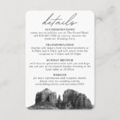 Sedona Bruiloft Details Behuizing Kaart (Voorkant)