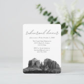 Sedona Bruiloft Elegant repetitie diner Informatiekaartje (Staand voorkant)