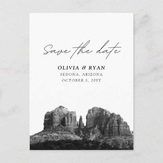 Sedona Bruiloft Save the Date Briefkaart (Voorkant)