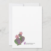 Sedona Cactus Bloem Save the Date Kaart (Achterkant)