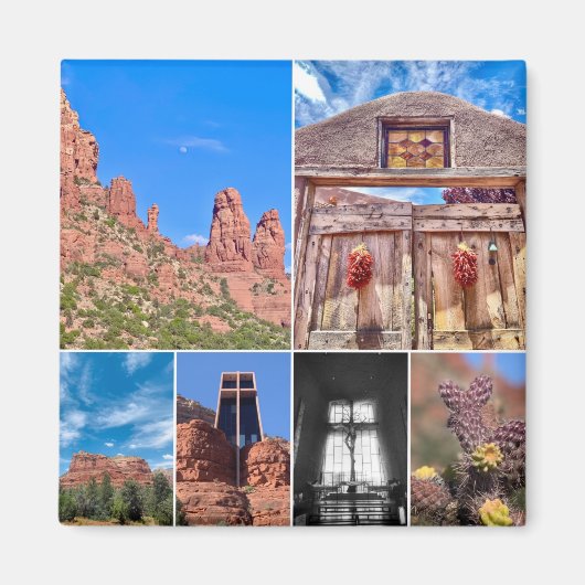 Sedona Cactus Desert Scenes Magnet (Voorkant)