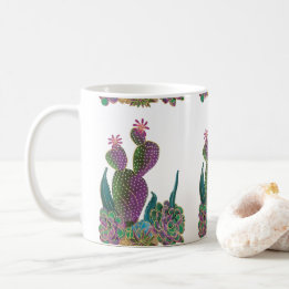 Sedona Cactus Flower Tiled design Mug Koffiemok