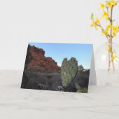Sedona Cactus wenskaart (liefde is overal) Kaart (Gele Bloem)