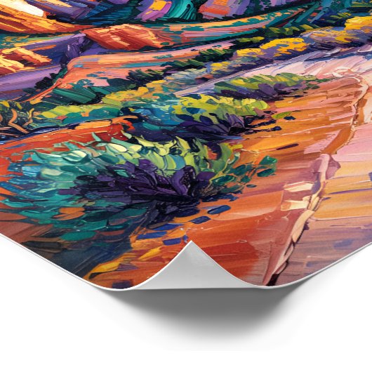 Sedona Desert Cathedral Rock Travel Van Gogh Poster (Hoek)