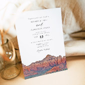 SEDONA Destination Skyline Boho Photo Wedding Kaart