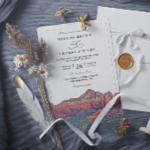 SEDONA Destination Skyline Boho QR Code Wedding Kaart