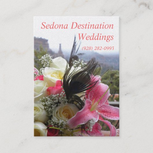 Sedona Destination Weddings Wedding Planner Card Visitekaartje (Voorkant)