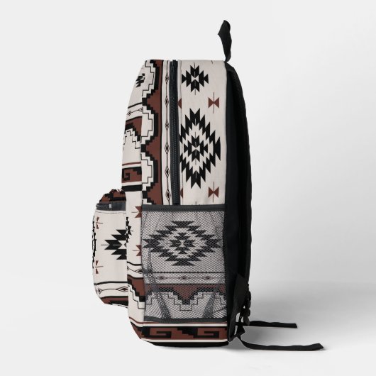 Sedona Earth Tone Boho Bedrukte Rugzak (Rechts)