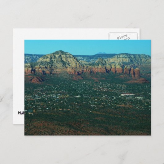 Sedona en Coffee Pot Rock van boven Briefkaart (Voorkant / Achterkant)