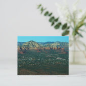 Sedona en Coffee Pot Rock van boven Briefkaart (Staand voorkant)