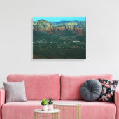 Sedona en Coffee Pot Rock van boven Canvas Afdruk (Insitu (Woonkamer))