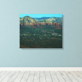 Sedona en Coffee Pot Rock van boven Canvas Afdruk (Insitu (Houten vloer))