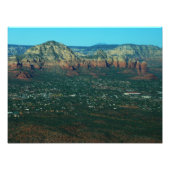 Sedona en Coffee Pot Rock van boven Foto Afdruk (Voorkant)