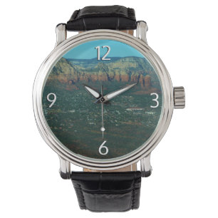Sedona en Coffee Pot Rock van boven Horloge