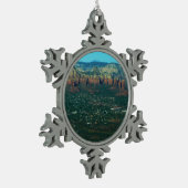 Sedona en Coffee Pot Rock van boven Tin Sneeuwvlok Ornament (Links)