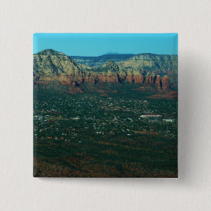 Sedona en Coffee Pot Rock van boven Vierkante Button 5,1 Cm