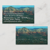 Sedona en Coffee Pot Rock van boven Visitekaartje (Voorkant / Achterkant)