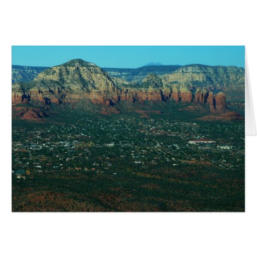 Sedona en Coffee Pot Rock vanuit de lucht (Voorkant Horizontaal)
