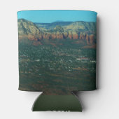 Sedona en Coffee Pot Rock vanuit de lucht Blikjeskoeler (Achterkant)