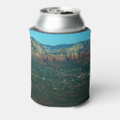 Sedona en Coffee Pot Rock vanuit de lucht Blikjeskoeler (Blikje Achterkant)