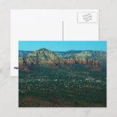 Sedona en Coffee Pot Rock vanuit de lucht Briefkaart (Voorkant / Achterkant)