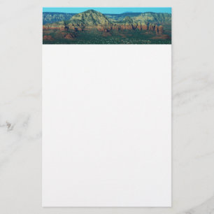 Sedona en Coffee Pot Rock vanuit de lucht Briefpapier