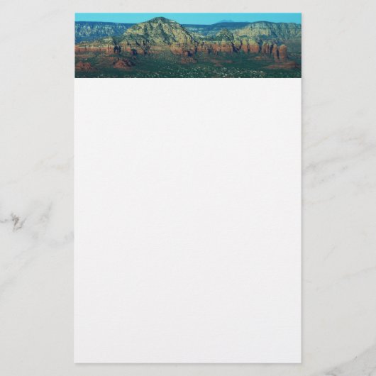 Sedona en Coffee Pot Rock vanuit de lucht Briefpapier (Voorkant)