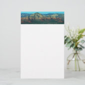 Sedona en Coffee Pot Rock vanuit de lucht Briefpapier (Staand voorkant)