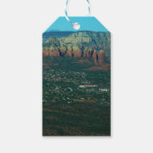 Sedona en Coffee Pot Rock vanuit de lucht Cadeaulabel (Voorkant)