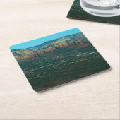 Sedona en Coffee Pot Rock vanuit de lucht Kartonnen Onderzetters (Schuin)