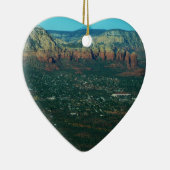 Sedona en Coffee Pot Rock vanuit de lucht Keramisch Ornament (Rechts)