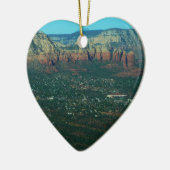 Sedona en Coffee Pot Rock vanuit de lucht Keramisch Ornament (Links)