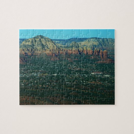 Sedona en Coffee Pot Rock vanuit de lucht Legpuzzel (Horizontaal)