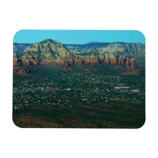Sedona en Coffee Pot Rock vanuit de lucht Magneet (Horizontaal)