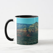 Sedona en Coffee Pot Rock vanuit de lucht Mok (Links)