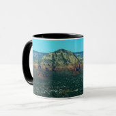 Sedona en Coffee Pot Rock vanuit de lucht Mok (Voorkant links)