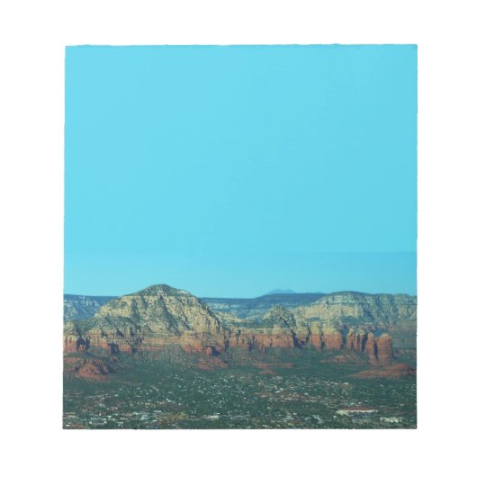 Sedona en Coffee Pot Rock vanuit de lucht Notitieblok (Voorkant)