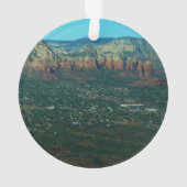 Sedona en Coffee Pot Rock vanuit de lucht Ornament (achterkant)