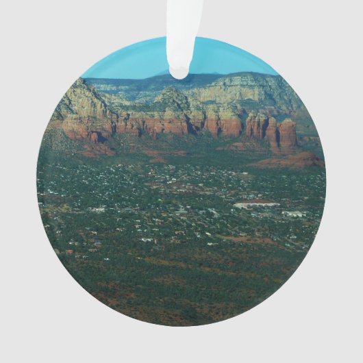 Sedona en Coffee Pot Rock vanuit de lucht Ornament (voorkant)