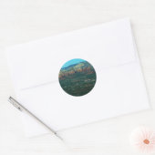 Sedona en Coffee Pot Rock vanuit de lucht Ronde Sticker (Envelop)