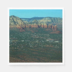 Sedona en Coffee Pot Rock vanuit de lucht Servet
