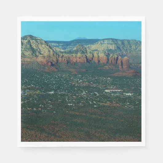 Sedona en Coffee Pot Rock vanuit de lucht Servet (Voorkant)