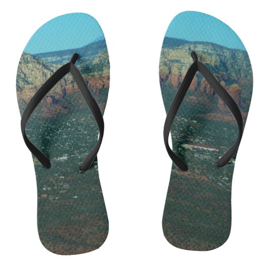 Sedona en Coffee Pot Rock vanuit de lucht Teenslippers (Voetbed)