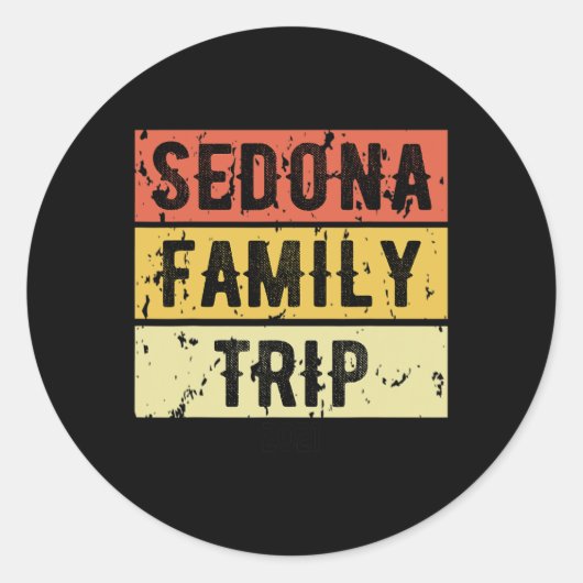 Sedona Family Trip 2021 Fun Matching Arizona Vacat Ronde Sticker (Voorkant)