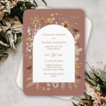 Sedona Garden Arched Wedding Uitnodiging