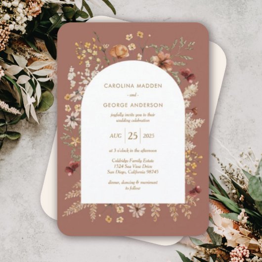 Sedona Garden Arched Wedding Uitnodiging