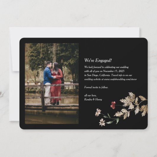 Sedona Garden Flat Save the Date Kaart (Achterkant)