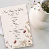 Sedona Garden Flat Wedding Programme