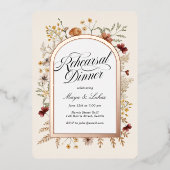 Sedona Garden Rehearsal Dinner Folie Uitnodiging (Voorkant)