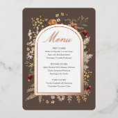 Sedona Garden Thanksgiving Menu Folie Folie Uitnodiging (Voorkant)